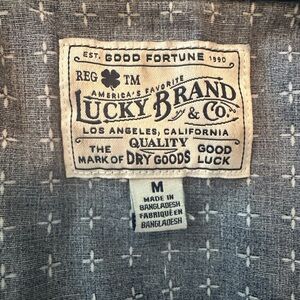 Lucky Brand Navy Casual Button Down Shirt